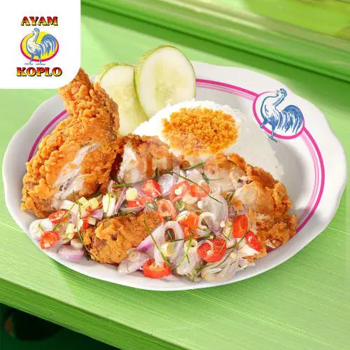 Nasi 2 Ayam Geprek Seutuhnya + Sambal Matah